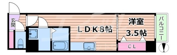 新森古市駅 徒歩11分 3階の物件間取画像